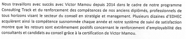 Victor Mamou avis consulting